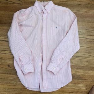 Men’s Small Vineyard Vines pink/white button down